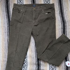 J. Crew Factory / Mercantile Men's Olive Green Corduroy Chinos EUC 36x30